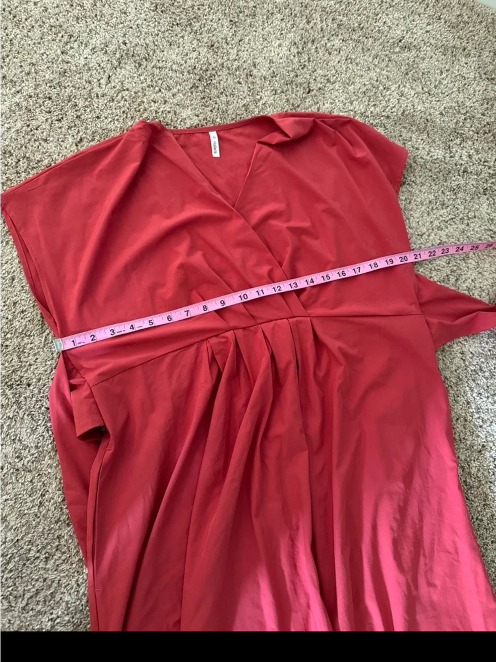 NWT Halara Breezeful V Neck Short Sleeve Pocket Tie Back Quick Dry Midi Dress XL - Picture 10 of 12